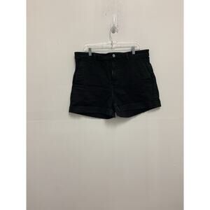 Everlane Size 16 Black Utility Ochre Cotton Twill Shorts